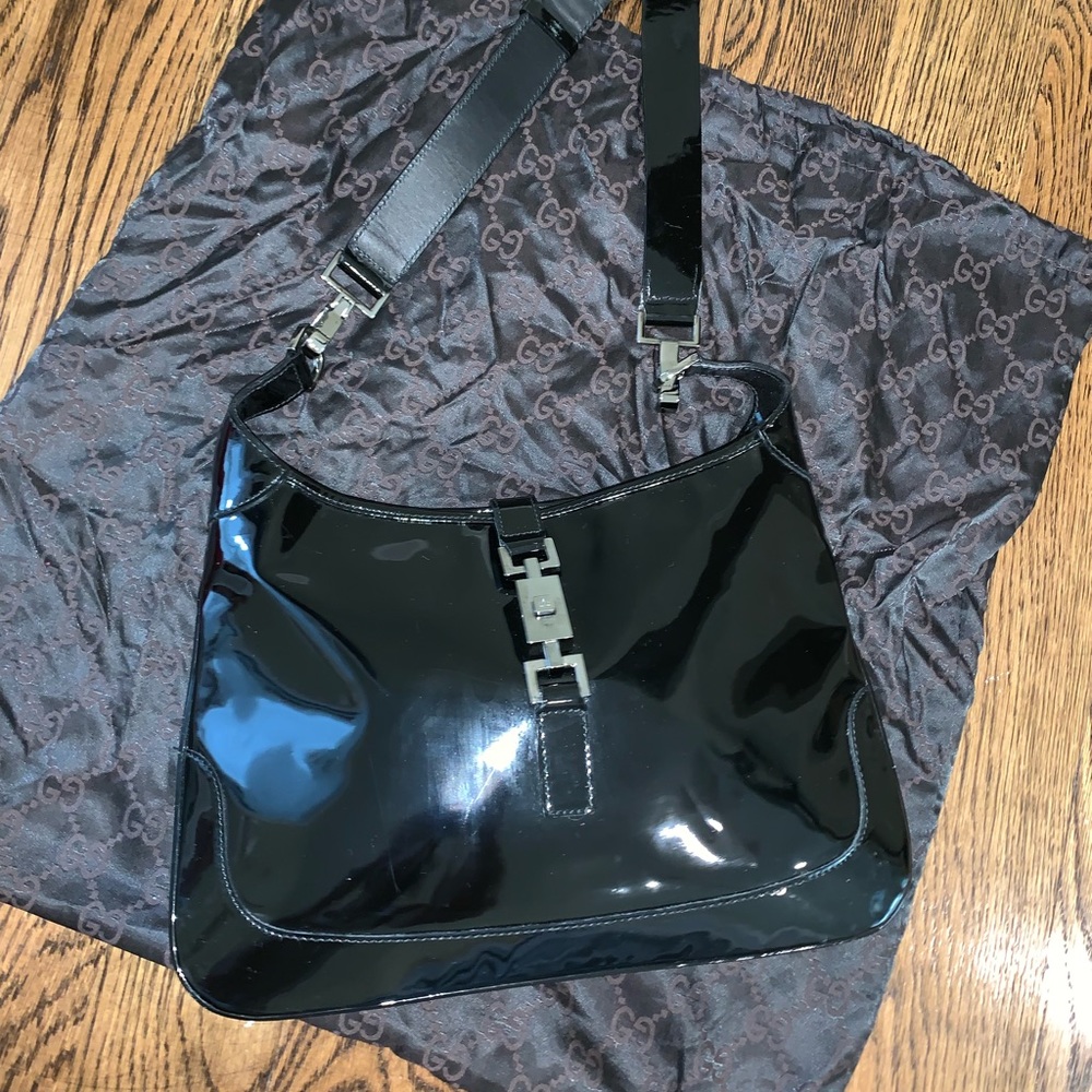 VINTAGE Patent leather Gucci handbag